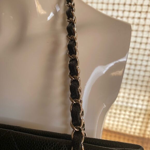 EUC Vintage CHANEL Black Bag with Silver Hardware - Picture 4 of 15